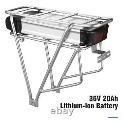 36V 20Ah E-Bike Batterie de Vélo Electrique, Porte-bagage pour 24 28 V Brake
