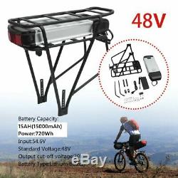 48V15Ah E-Bike Batterie Vélo Electrique Lithium avec Porte-Bagage pour V-Frein