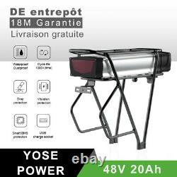 48V20Ah E-Bike Batterie de Vélo Electrique, Porte-bagage pour 26-28 V Brake