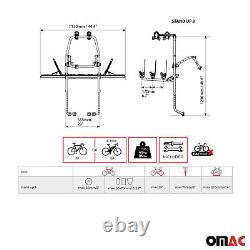 MENABO Porte-vélos sur Hayon pour Hyundai ix35 2010-2015 3 Vélos