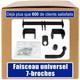 Peugeot 107 Pour Porte-vélos 05-14 Attelage Fixe+faisceau 7-broches Uni
