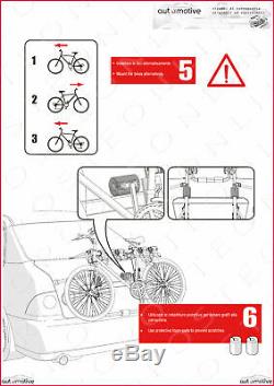 Porte-Vélos Arrière 3 Sièges + 2 Adaptateurs pour Toyota Auris Touring Sports