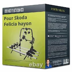 Porte-vélo Menabo Polaris 3 pour Skoda Felicia hayon II type 6U1 3 vélos TOP