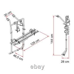 Porte-vélos CARRY BIKE FIAMMA pour VW Transporter T6 et T6.1 avec 2 portes ar