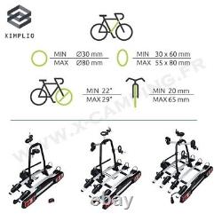 Porte-vélos VENTUS 3 pour trois vélos avec inclinaison et fixation rapide