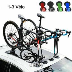 ROCKBROS Porte de Vélo pour Toit Voiture Fixation Ventouse Rouge pour 1 2 3Vélo