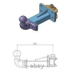 Rallonge 250 mm pour porte-vélos sur attelage pour ISUZU D-MAX II 2012