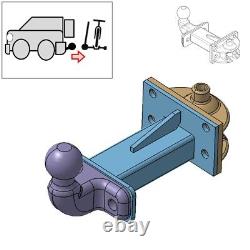 Rallonge 250 mm pour porte-vélos sur attelage pour LAND ROVER Discovery 89-98
