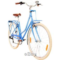 Vélo Femme 700c 28 Pouces 7 Vitesse Difiori Bluebell Porte-Bagages pour